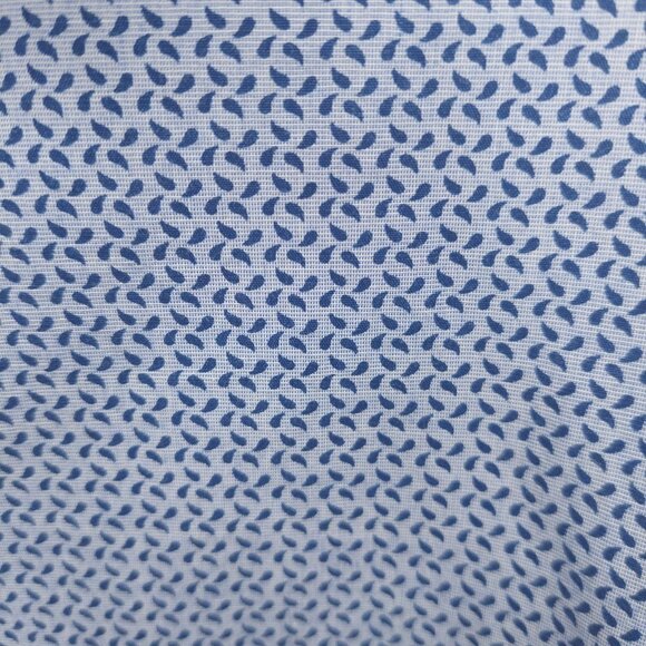 Michael Kors Men's Size XL Slim Fit Long Sleeve Button-Up Shirt Blue Pattern - Picture 4 of 10